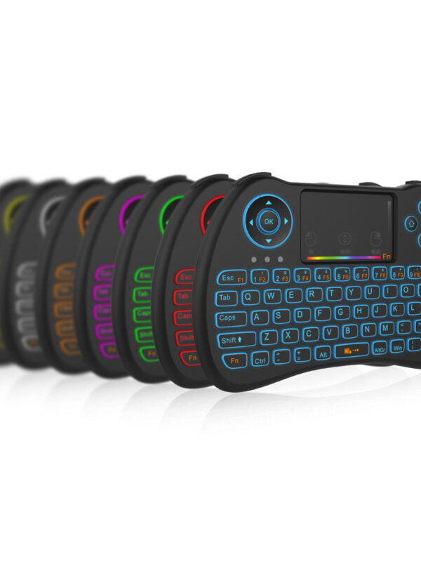 Wireless Backlit Colorful Touch Remote Control Keyboard