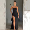 3caf4eab-fc69-4a86-a705-d9a1309f4af4.jpg Fashion Pleated Bridesmaid Dress