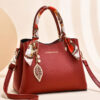 6b026b30-b55d-4b2a-b746-b122cc42d838.jpg Shoulder Bag With Leaf Pendant Fashion Silk Scarf