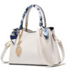 732d4c56-499a-4bf8-b9be-6387c4861fd7.jpg Shoulder Bag With Leaf Pendant Fashion Silk Scarf