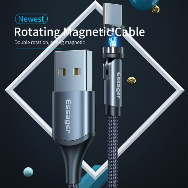 Essager Rotate Magnetic Cable 360 Degree USB Type C